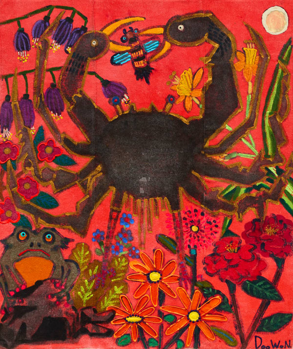 The Bird-Clawed Crab Hunting Bees in the Flower Garden, 2025