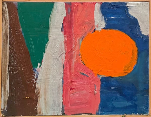 untitled (orange sun/multicolor background), 2005