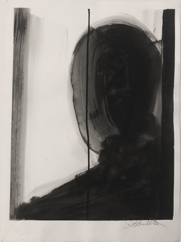 Shadow Head (Black and White with line)