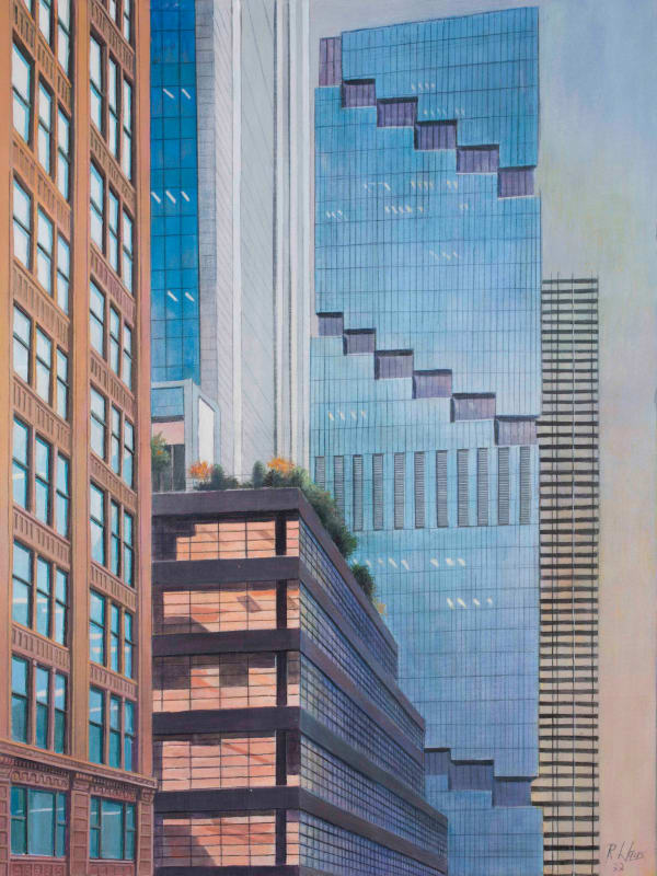 Richard Haas Hudson Yards, 35th Street, 2022 Acrylic on canvas 40 x 30 in 101.6 x 76.2 cm