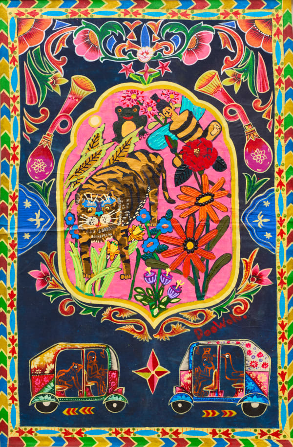 Tiger, Frog, and the Buddha Bee in the Flower Garden, 2025
