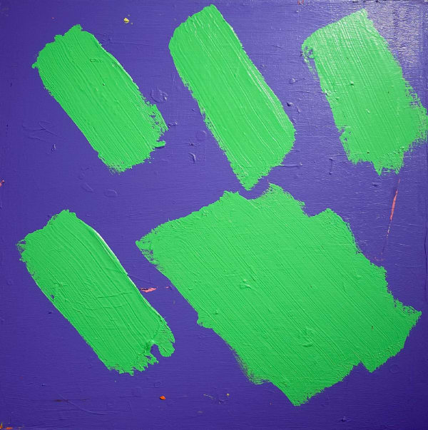 untitled (green rectangles on purple), 2005