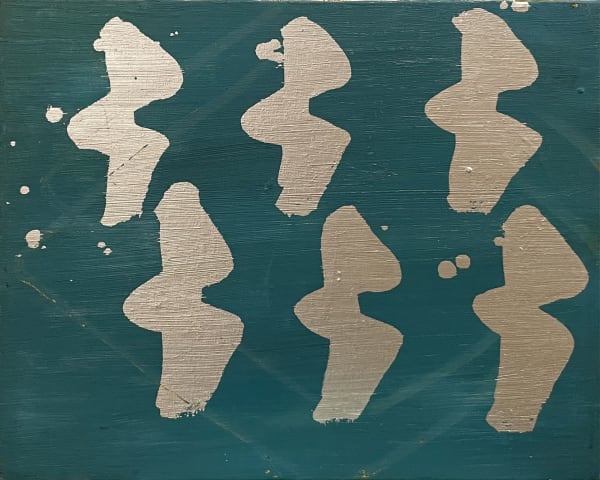 untitled (silver lightening on blue), 1986