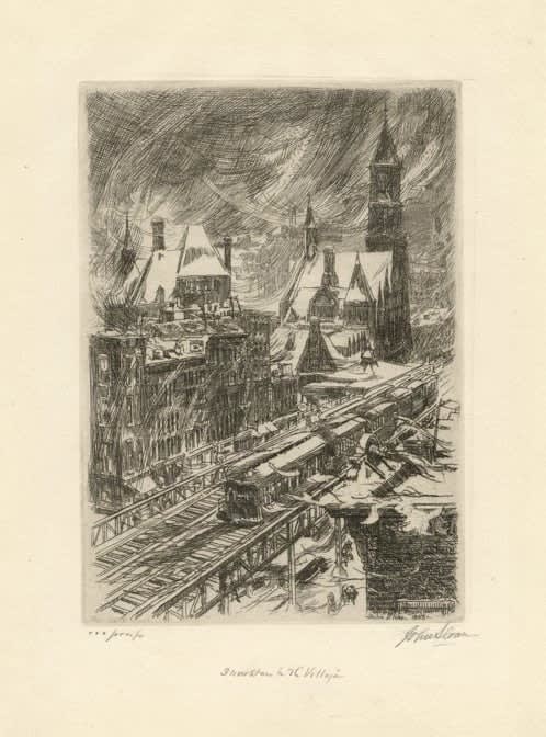 Snowstorm in the Village, 1925