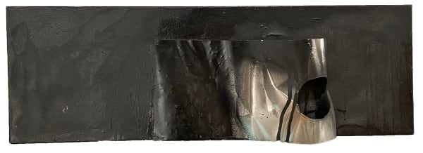 untitled (black, bulging metal)