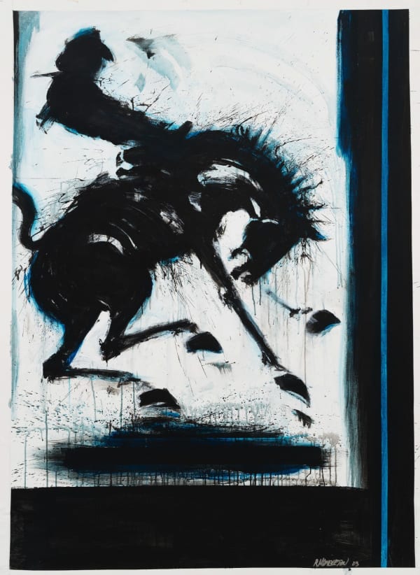 Horse and Rider (Blue Stripe), 2003