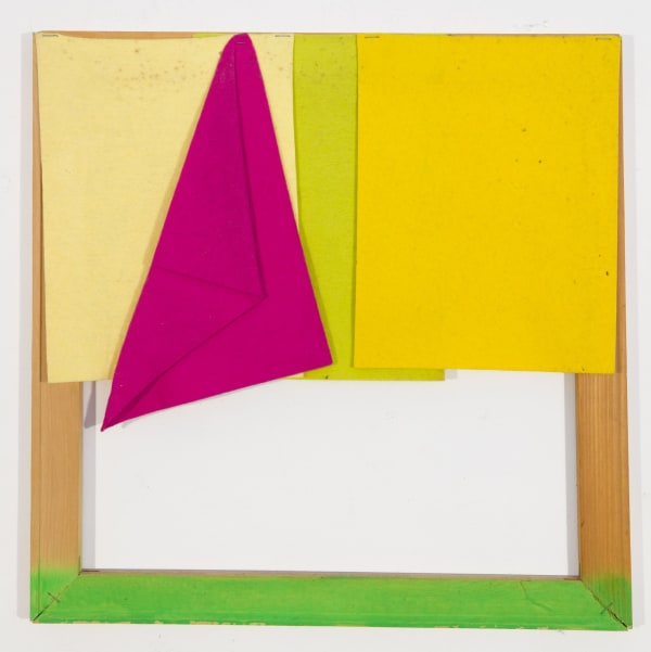 untitled (felt - magenta on yellows), 1974