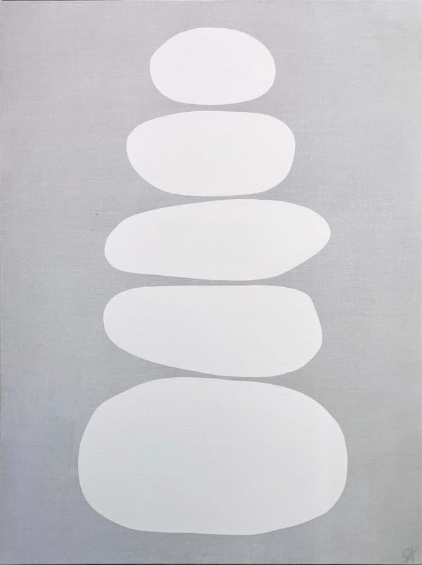 Stephanie Henderson, Floating Cairn in Dune White #2