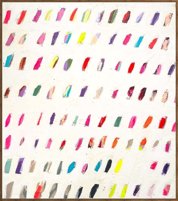 Christina Gschwantner Happy Dots Acrylic and Oil on Canvas 51" x 45"