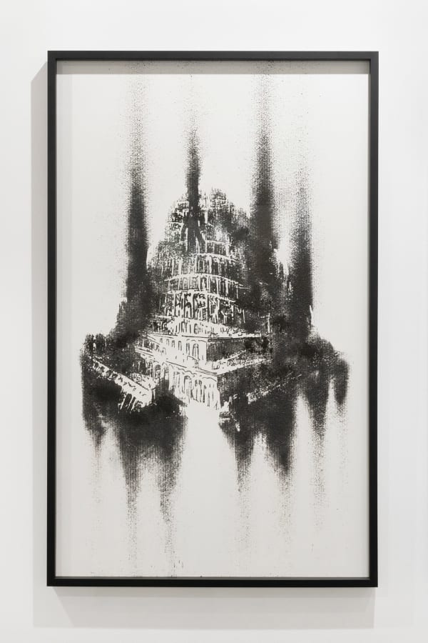 Nicolas Daubanes, Tour de Babel en flammes. Hendrick III van Cleve (1550), 2023