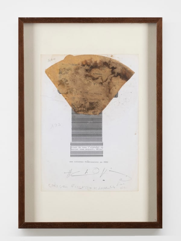 Henri Chopin, Sans titre (Contre Vous se passent ceux qui ne savent rire d ́une vie), 2002