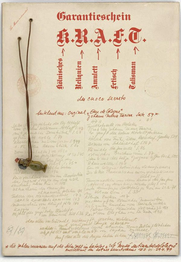 Daniel Spoerri, K.R.A.F.T. (Kölnisches Reliquien Amulett Fetisch Talisman), 1979