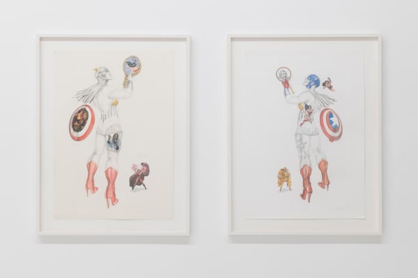 Margaret Harrison, Getting close to my masculinity, 2013