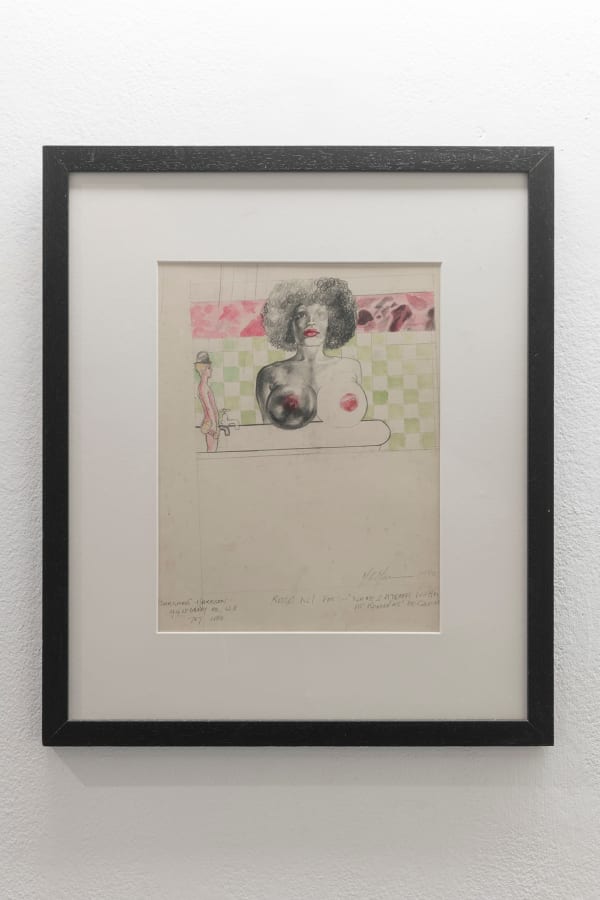 Margaret Harrison, Rough nº 1 for "Name and adress"