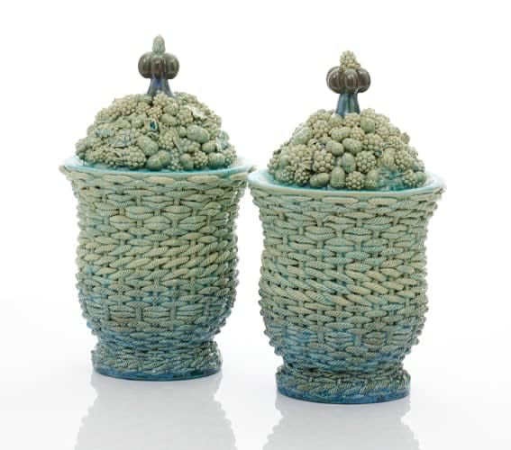 Kate Malone, A Pair of Miss Alice Woven Lidded Fruit Baskets, 2021