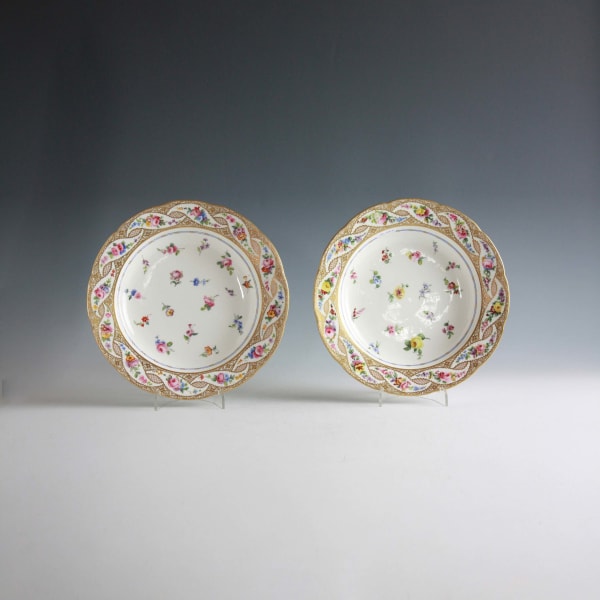 Sèvres Porcelain, A Pair of Soup Plates