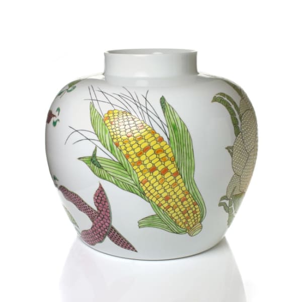 Felicity Aylieff, Corn, Cauliflower and Beans Fencai Vase, 2016