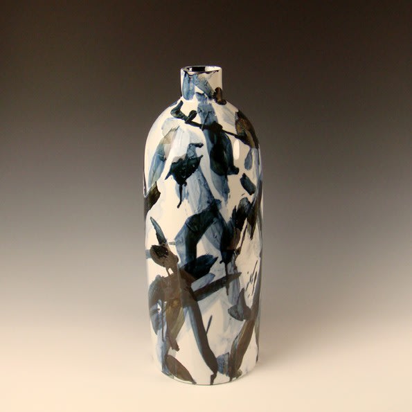 Felicity Aylieff, Ink Blue Tall Vase, 2009
