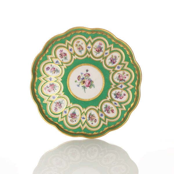 Sèvres Porcelain, A Soft-paste Sèvres Porcelain Tray from a Tea Service, 1780