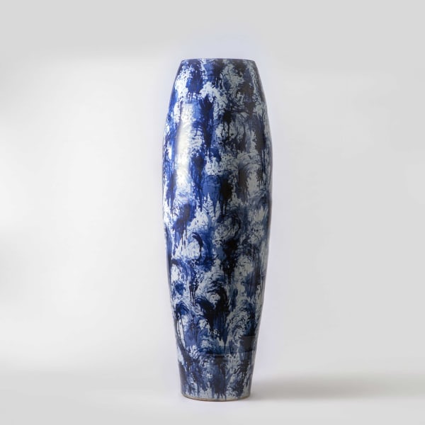 Felicity Aylieff, A Distant Landscape - Blue & White Monumental Vase, 2014