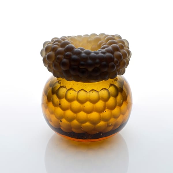Angela Jarman, Amber Honeycomb Jar, 2024