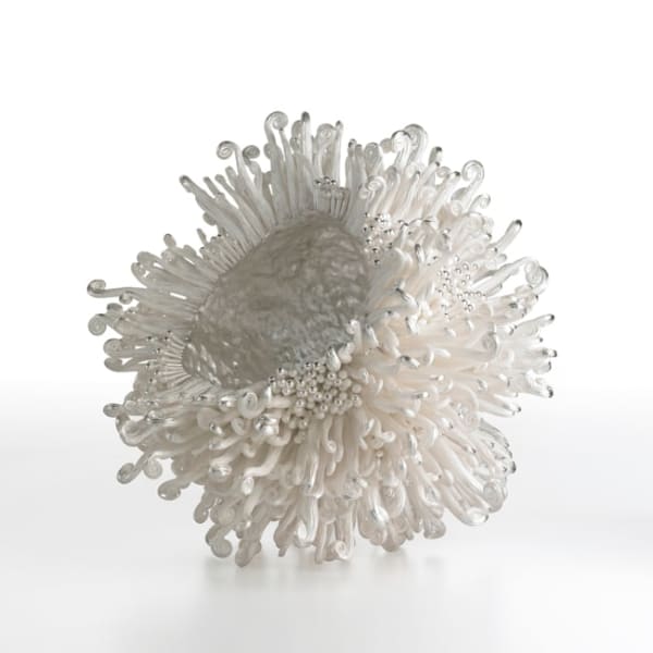 Junko Mori, Silver Organism; Da Vinci Study of Water, 2019