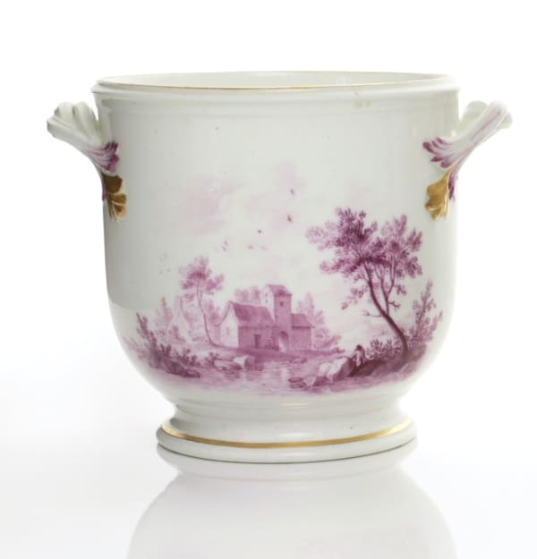 Sèvres Porcelain, A Vincennes Porcelain Liqueur Decanter Cooler, circa 1750