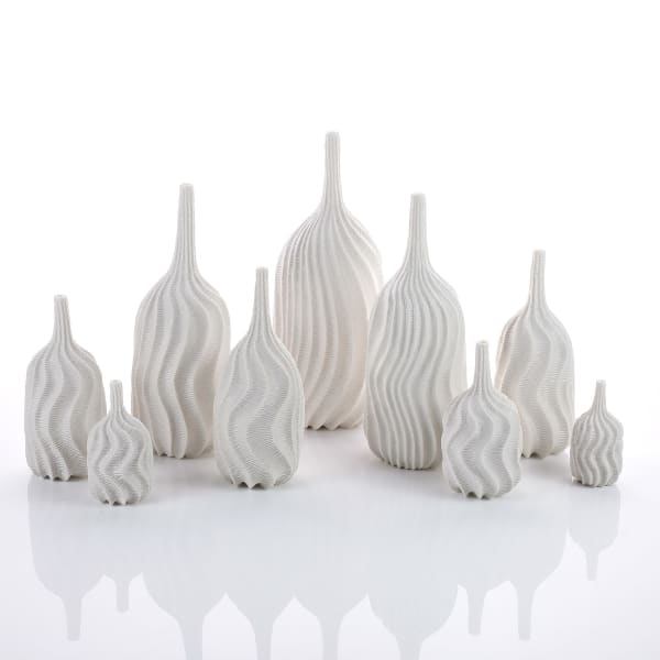 Andrew Wicks, Still Life of Nine Dune Vases, 2024