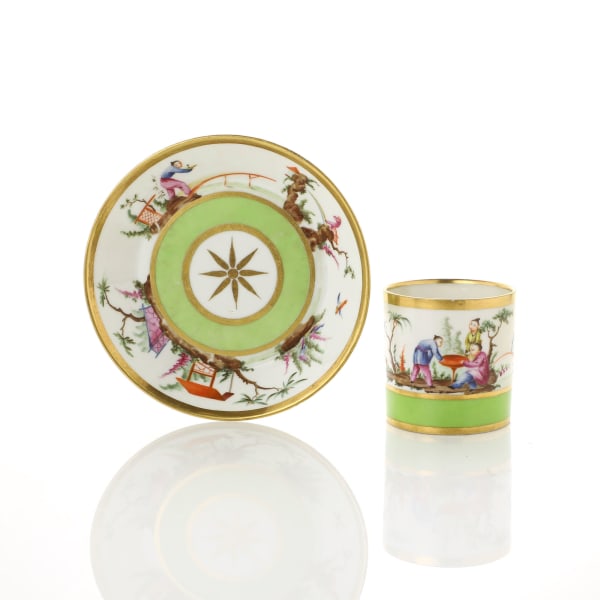 Sèvres Porcelain, A Hard-Paste Sèvres Porcelain Cup & Saucer, 1794-95