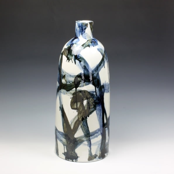 Felicity Aylieff, Ink Blue Tall Vase,V, 2010