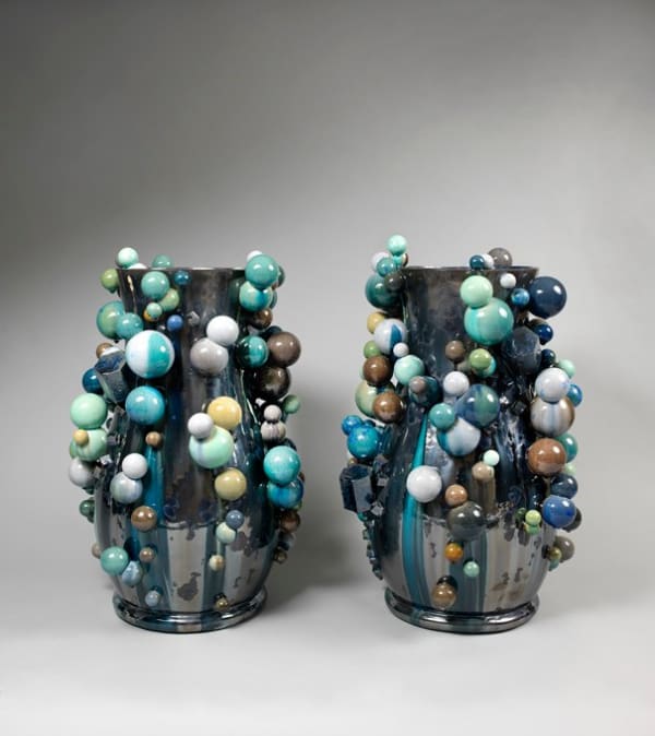 Kate Malone, Pair of Giant Magma Atomic Vases, 2014