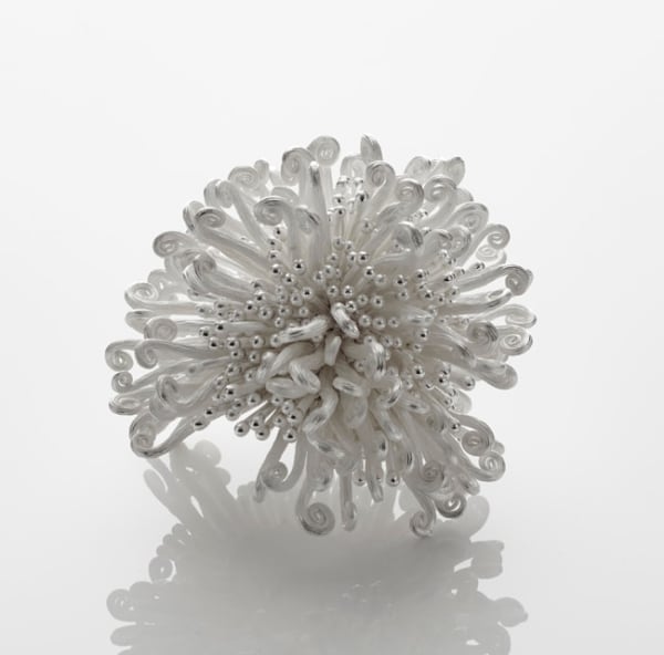 Junko Mori, Silver Organism; Da Vinci Study of Water, 2020