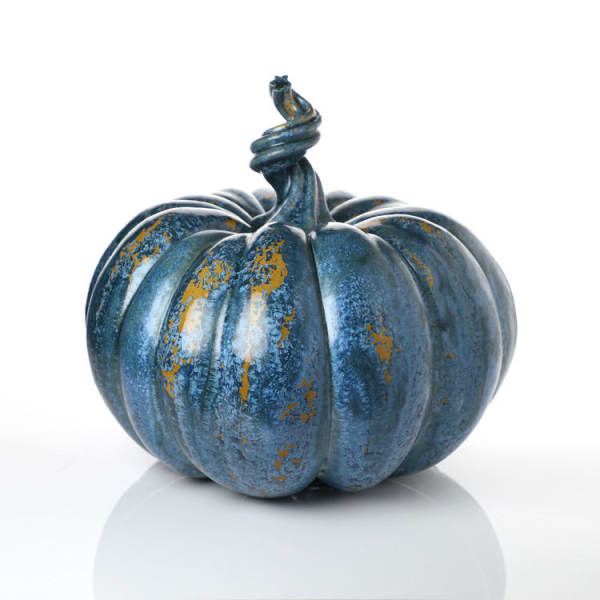 Kate Malone, A Blue Pumpkin with Curly Stem, 2021