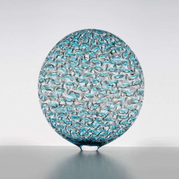 Tobias Møhl, Oval Aqua Glassweaver Vessel, 2013