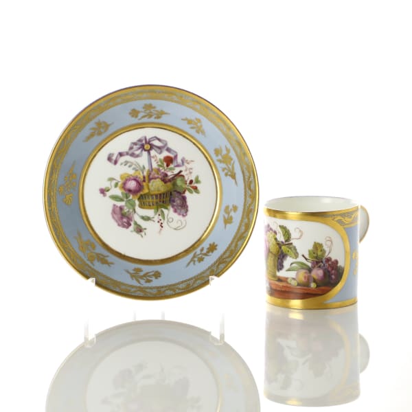 Sèvres Porcelain, A French 18th Century Hard-Paste Sèvres Porcelain Cup & Saucer, circa 1780