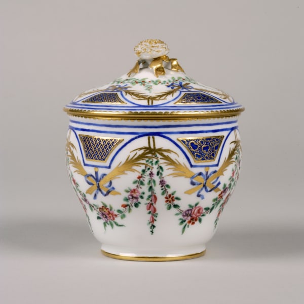 Sèvres Porcelain, A Sèvres Porcelain Sugar Bowl & Cover, 1764
