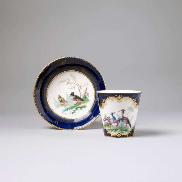Sèvres Porcelain, A Large Vincennes Cup & Saucer, circa 1752