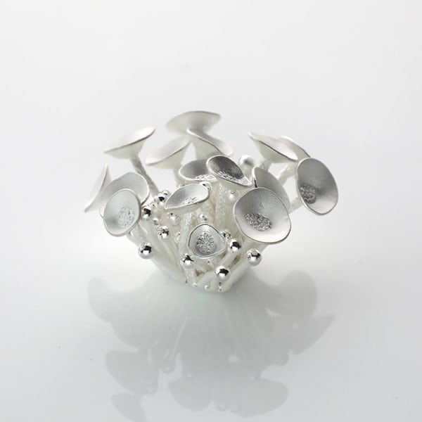 Junko Mori, Silver Organism, Super Mini Fungi, 2024