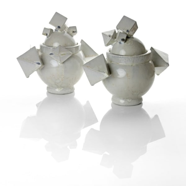 Kate Malone, Pair of Little Lidded Magma Pots, 2015