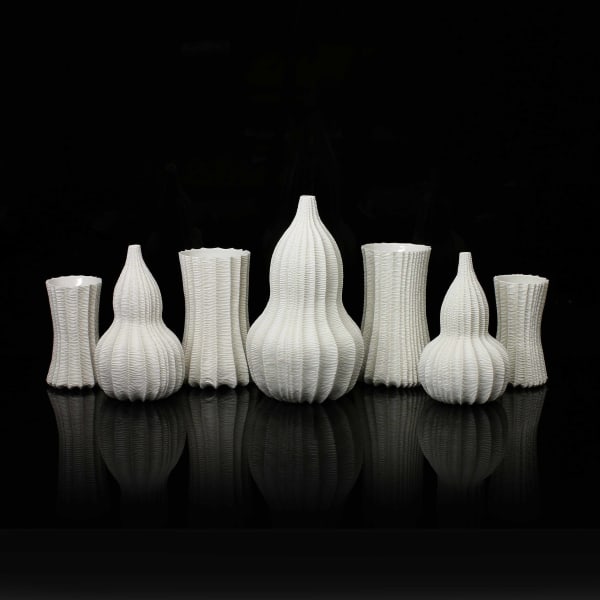 Andrew Wicks, Garniture of Seven Vases, 2017