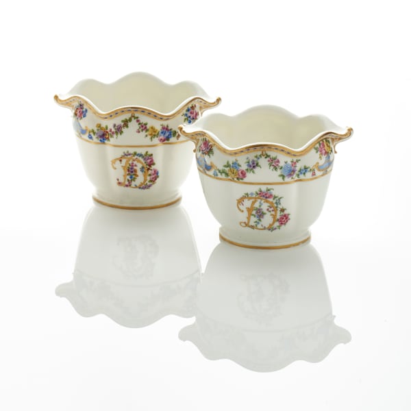 Sèvres Porcelain, A Pair of Sèvres Wine Glass Coolers made for Madame du Barry, 1771