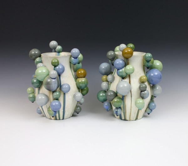 Kate Malone, Pair of Small Atomic Vases, 2015