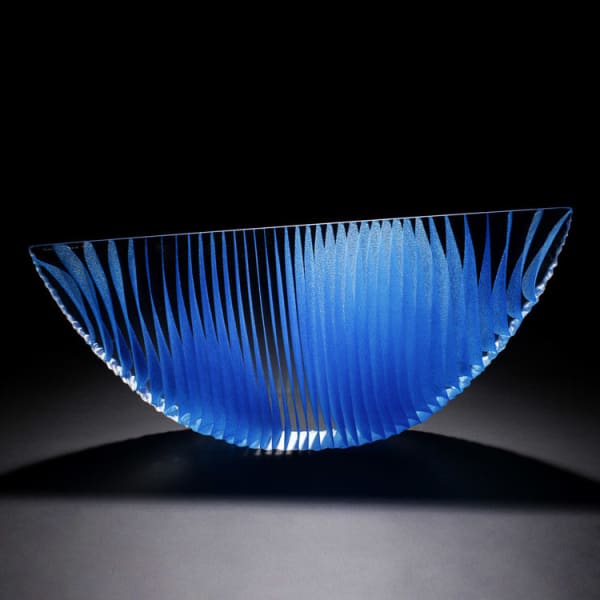 Colin Reid, Colour Saturation; Blue & Clear Crescent, 2018