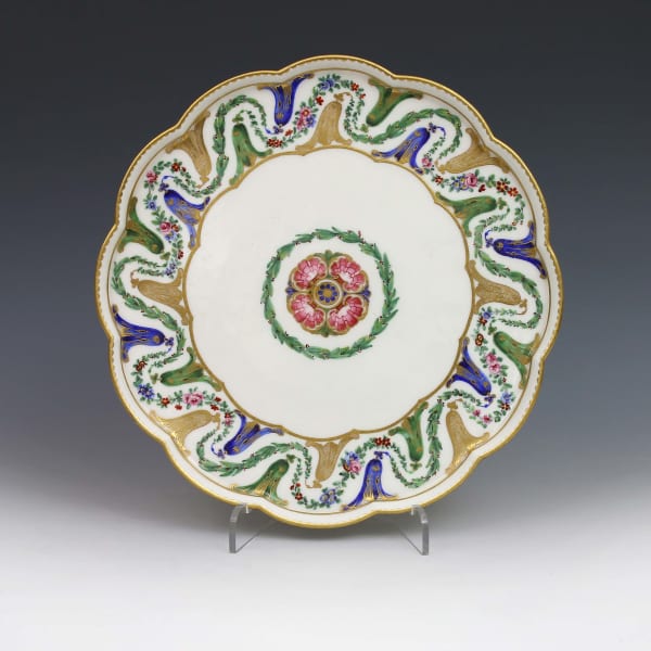 Sèvres Porcelain, A Sèvres Footed Tray from the Marquis de Durfort Service, 1766