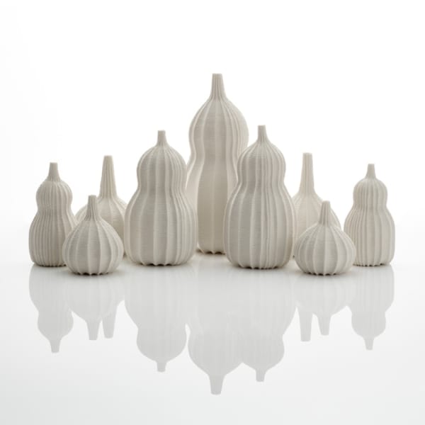 Andrew Wicks, Garniture of Nine Vases, 2018