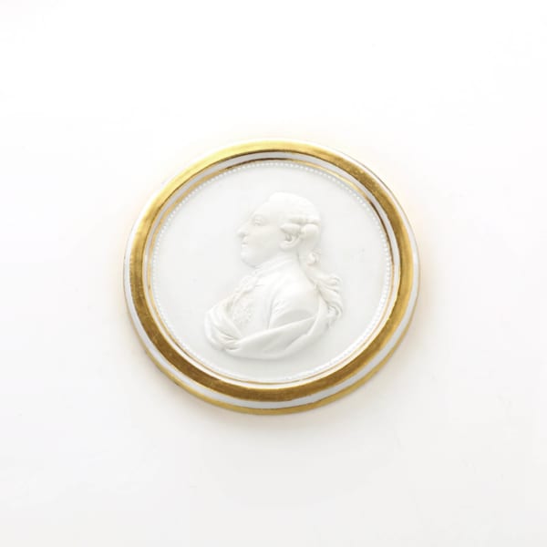 Sèvres Porcelain, A Hard-Paste Sèvres Porcelain Medallion perhaps the Comte d’Angiviller, circa 1780