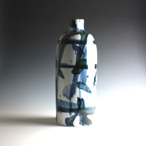 Felicity Aylieff, Ink Blue Tall Vase, 2011