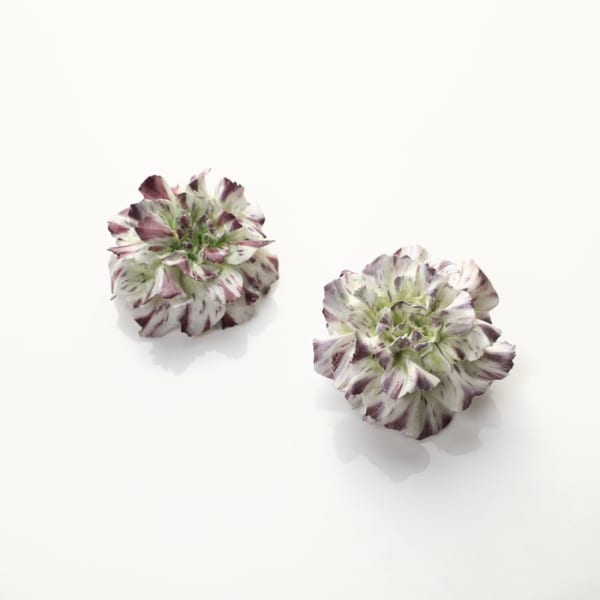 Sèvres Porcelain, A Pair of Mauve and White Soft-Paste Vincennes Porcelain Flower, 1750s