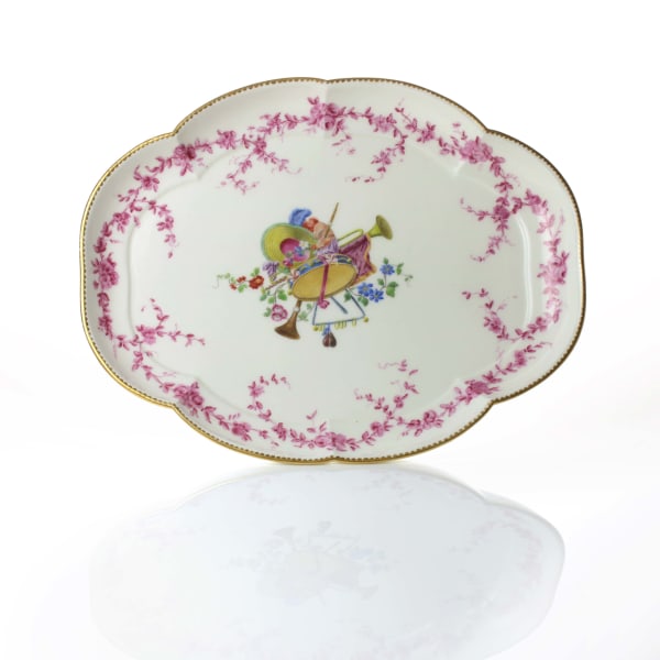 Sèvres Porcelain, A French 18th Century Soft-Paste Sèvres Porcelain Tray, 1760