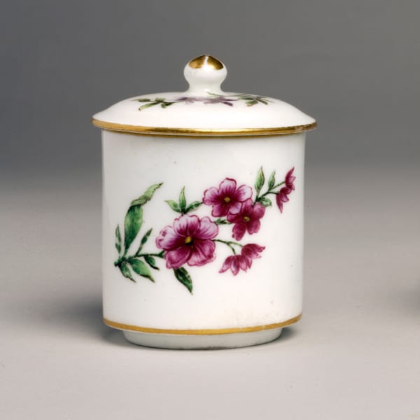 Sèvres Porcelain, A Vincennes Lidded Pommade Pot, circa 1750